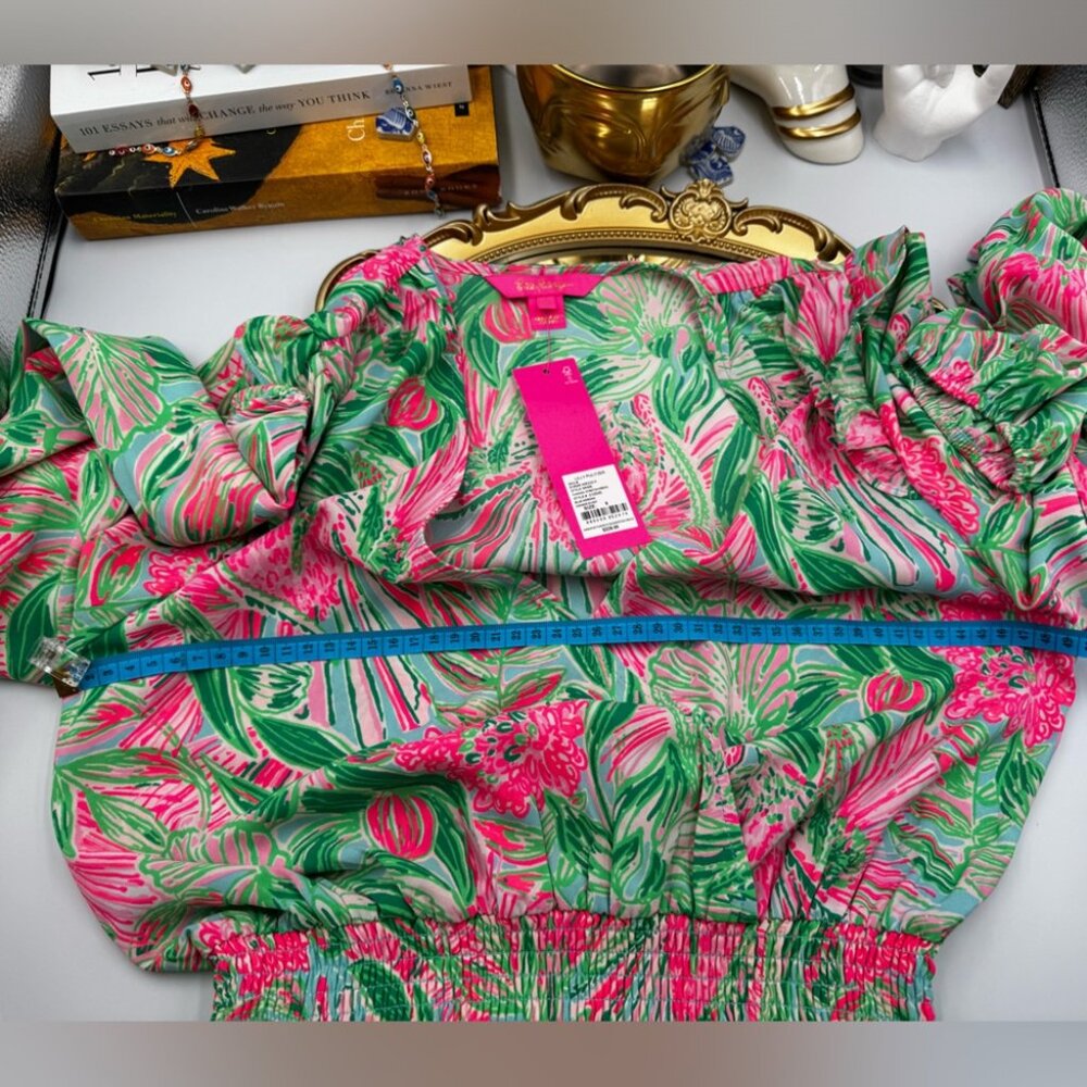 🆕 LILLY PULITZER 🧿 NWT Taviana Stretch Dress, Coming in Hot Blue Horizon, Sz 6 - Picture 16 of 16